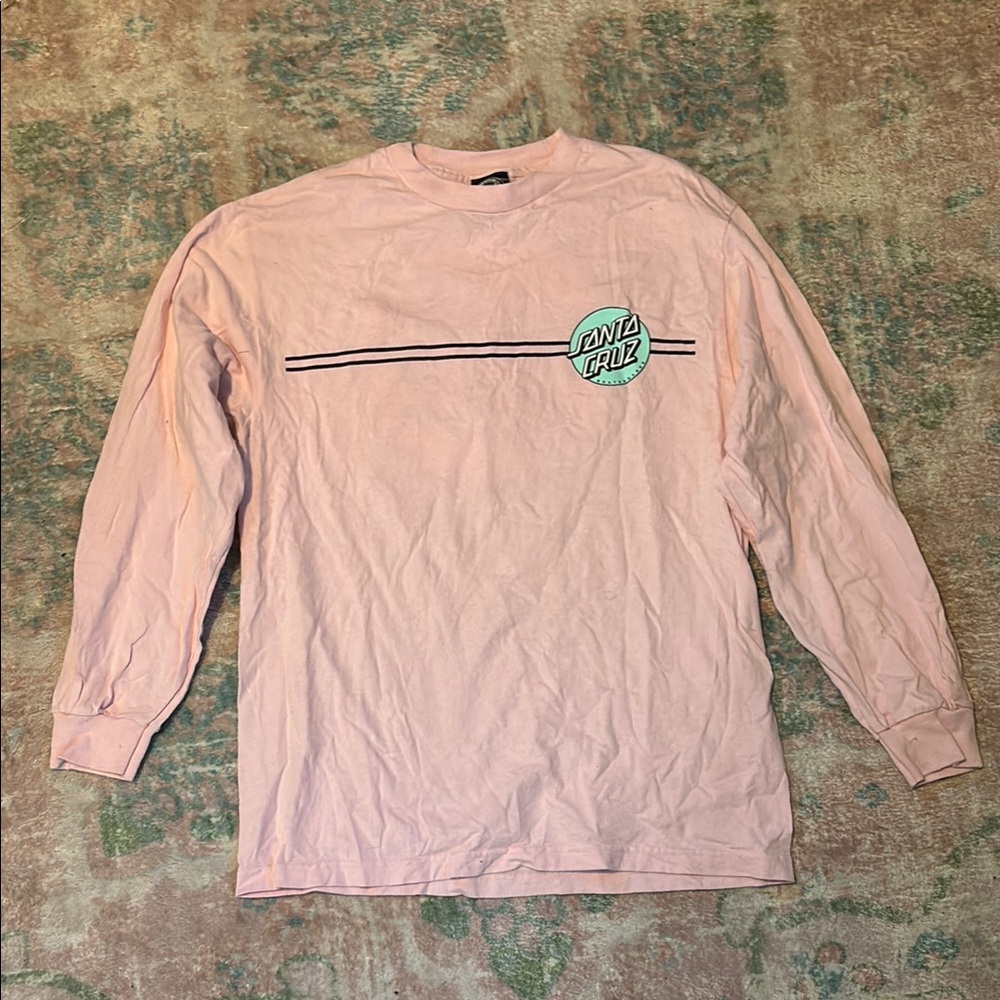 Santa Cruz Skateboards Pink Long Sleeve Tee